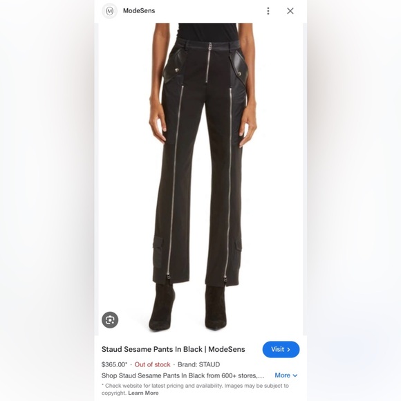 STAUD sesame zipper pants - perfect condition! - Picture 4 of 6